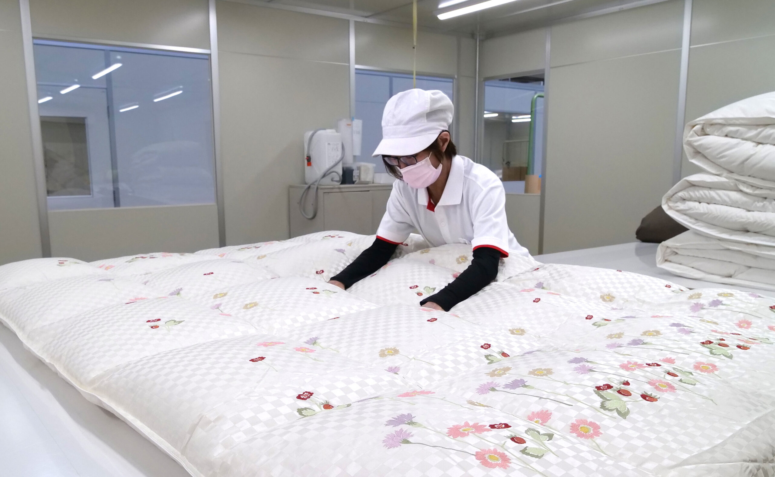 羽毛布団製造工程-09